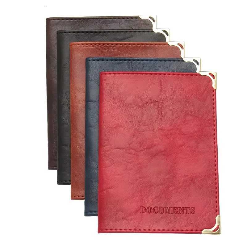 Women Man Leather Gold Copper Corner Driver License Cover Wallet Car Case Driving Documents ID Card Credit Holder Z250725