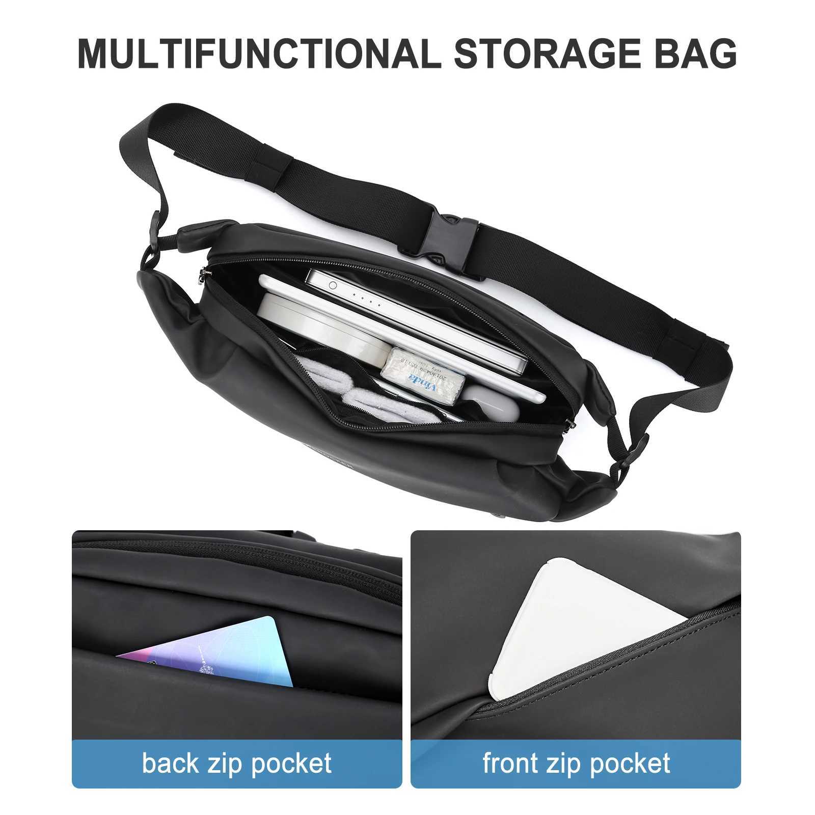 Small Crossbody Bag for Men with Adjustable Strap Waterproof Backpack Purse Shoulder Bag for Outdoors Hiking Traveling Cling Bag Y250724