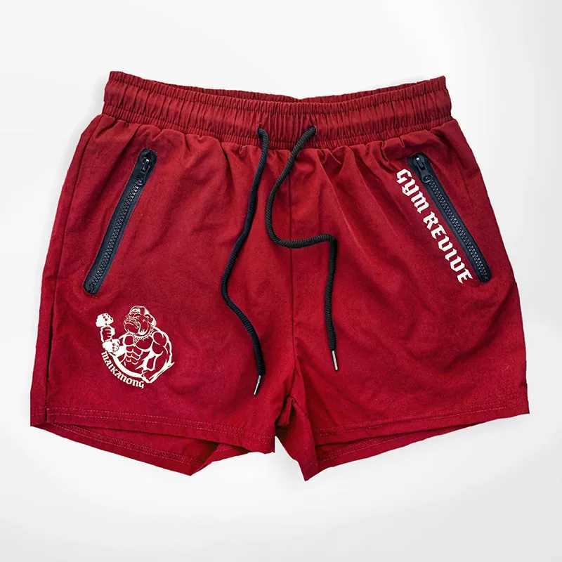 Mens Printed Shorts Summer Quick Dry Side Double Zipper Pockets Design Running Basketball Training Gym Shorts W250724