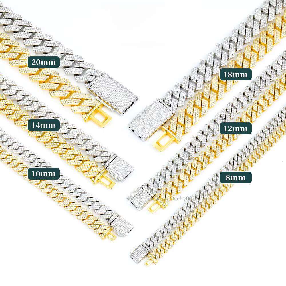 Wholesale Custom Gra Certified Men Iced Out Hip Hop Jewelry Sier Mossanite Moissanite Dia Cuban Link Chain Necklace