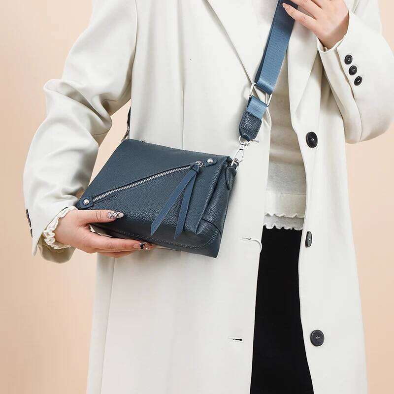 Luxury designer niche soft cowhide shoulder women's high quality leather messenger simple fashion messenger bag