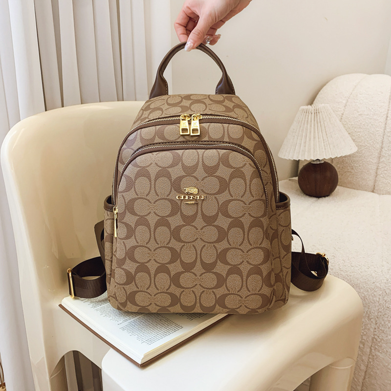 New Design Women's Backpack Light Luxury Fashion Backpack Leisure Large Capacity Travel Bag