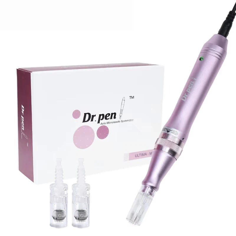 DrPen M7 Original Rechargeable Derma Pen for Skin Micro Needling Treatment - Includes Two 12Pins Replacement Cartridges Needles