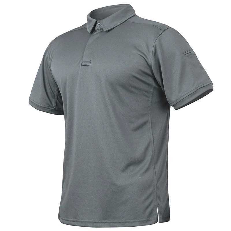 Mens Short Sleeve Tactical Shirt Casual Performance Lightweight Polo Shirt Summer Outdoor Fishing Hiking Golf Shirt USA Size XJ250725