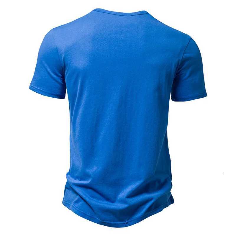 2025 Summer Brand Quality Men T-Shirt V-Neck Fashion Design Slim Fit Soild T-Shirts Male Tops Tees Short Sleeve T Shirt for Men Y250724