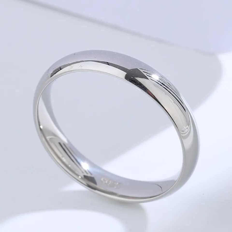 Buyee 925 sterling silver couple ring set light polished and simple ring finger womens classic wedding exquisite jewelry ring W250417