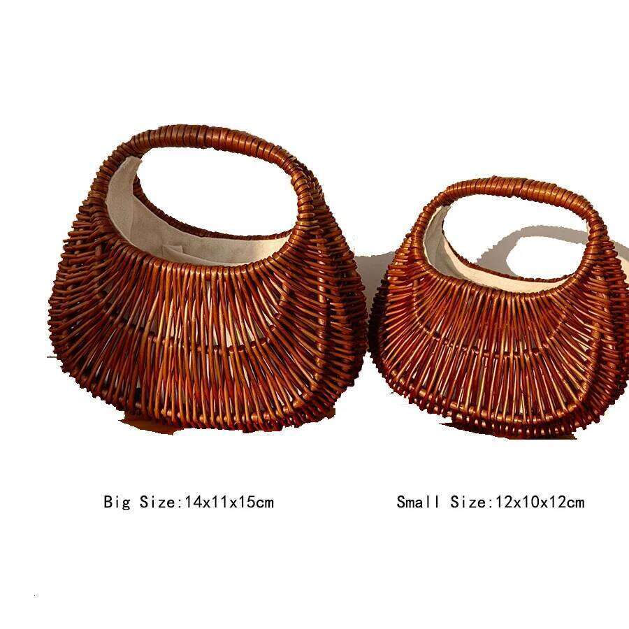 New Summer Bohemian Rattan Straw Ladies Vegetable Basket Woven Retro Women Totes Bag Casual Travel Beach Clutch Bags Sac