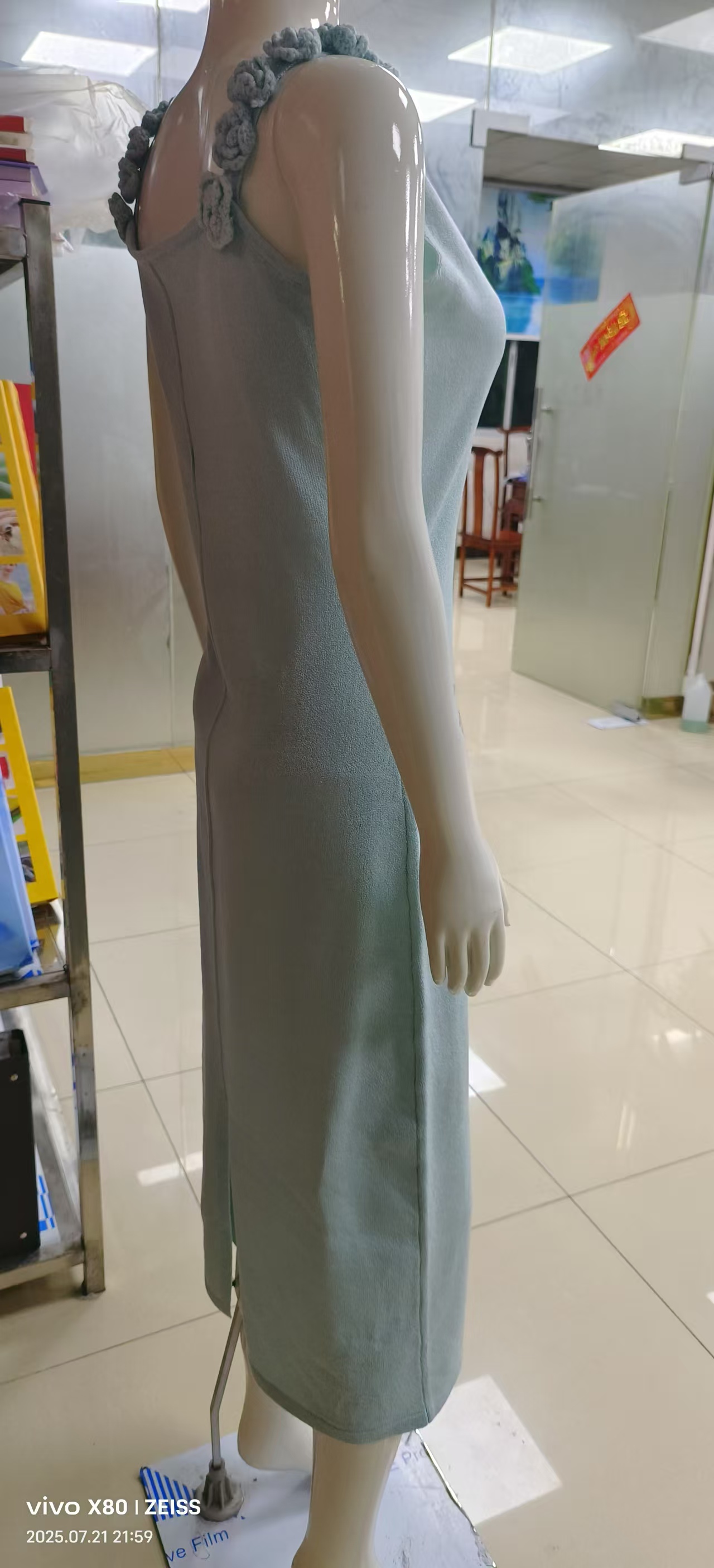 Hand hooked rose beach dress Diverse styles available for customization