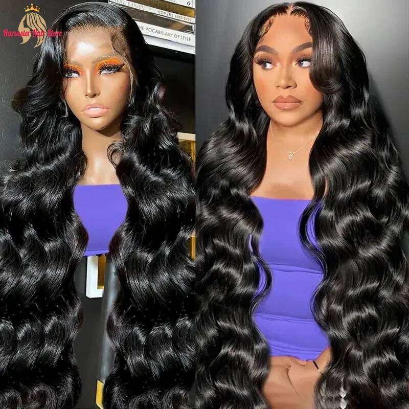 40 Inch Body Wave 13x6 HD Frontal Wigs Human 13x4 360 Hd Lace Front Wig For Black Women Pre Plucked Brazilian Hair