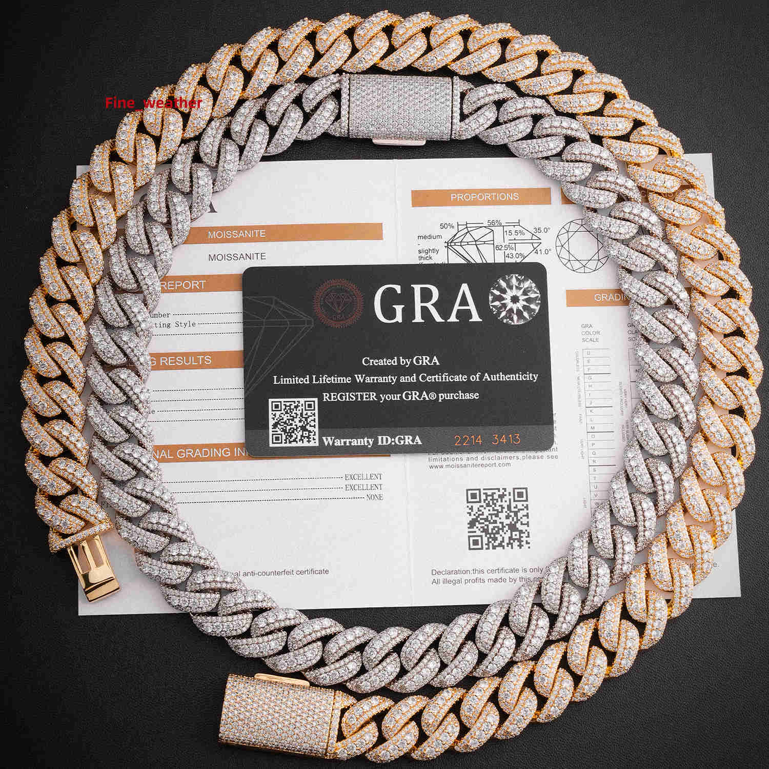 Moissanite Hip Hop Jewelry Gra Certificate Moissanite Cuban Link Chain Iced Out 15mm 925 Sterling Silver Mens Moissanite Chain