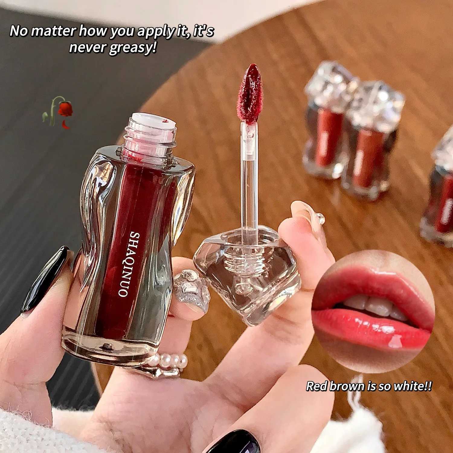 6 Shades of Moisturizing Plumping Hydrating Lip Gloss Mirrored Gloss Lipstick Shimmering Dewy Jelly Lipstick Non-GreasyXJ250724