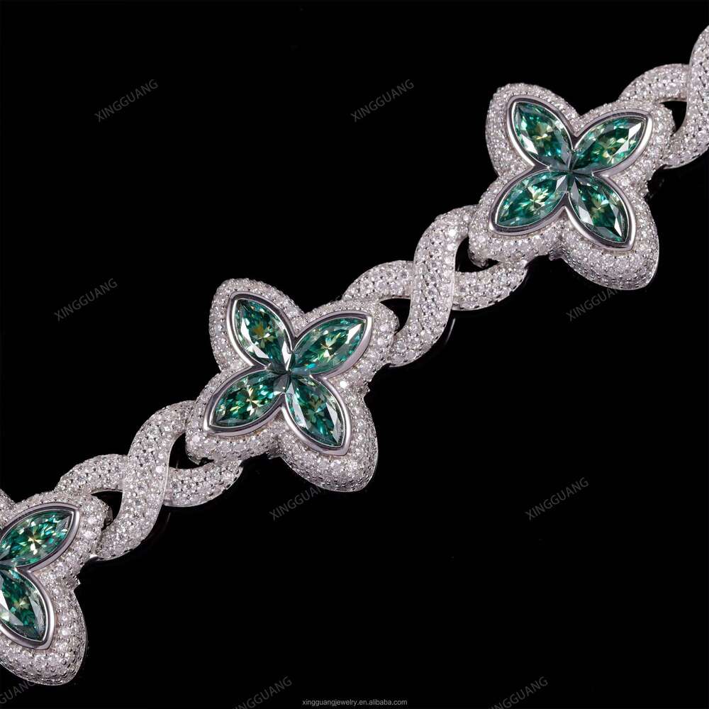 XingGuang Sier Green Pass Test Multicolor VVS Moissanite Dia Personalized Jewelry Bracelet