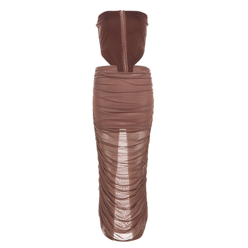 2025 Summer New Fashion Color-Block Elegant Sexy Backless Slim Fit Tube Dress for Women 2cc