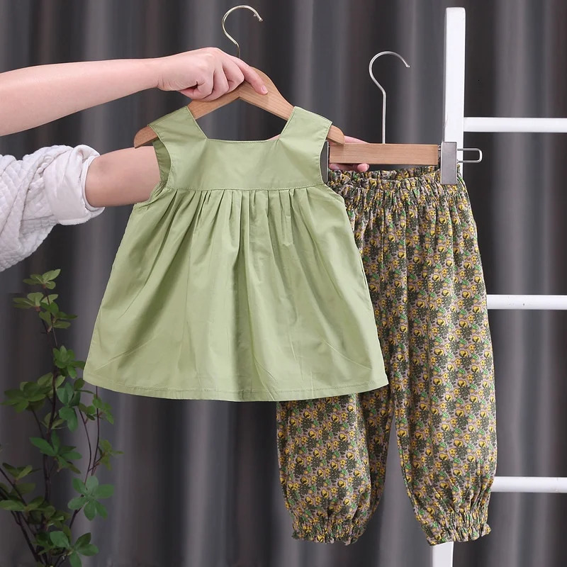 Summer Brother Sister Outfits Boy Kid Flower Casual ShirtShorts 2pcs Girl Set 250725