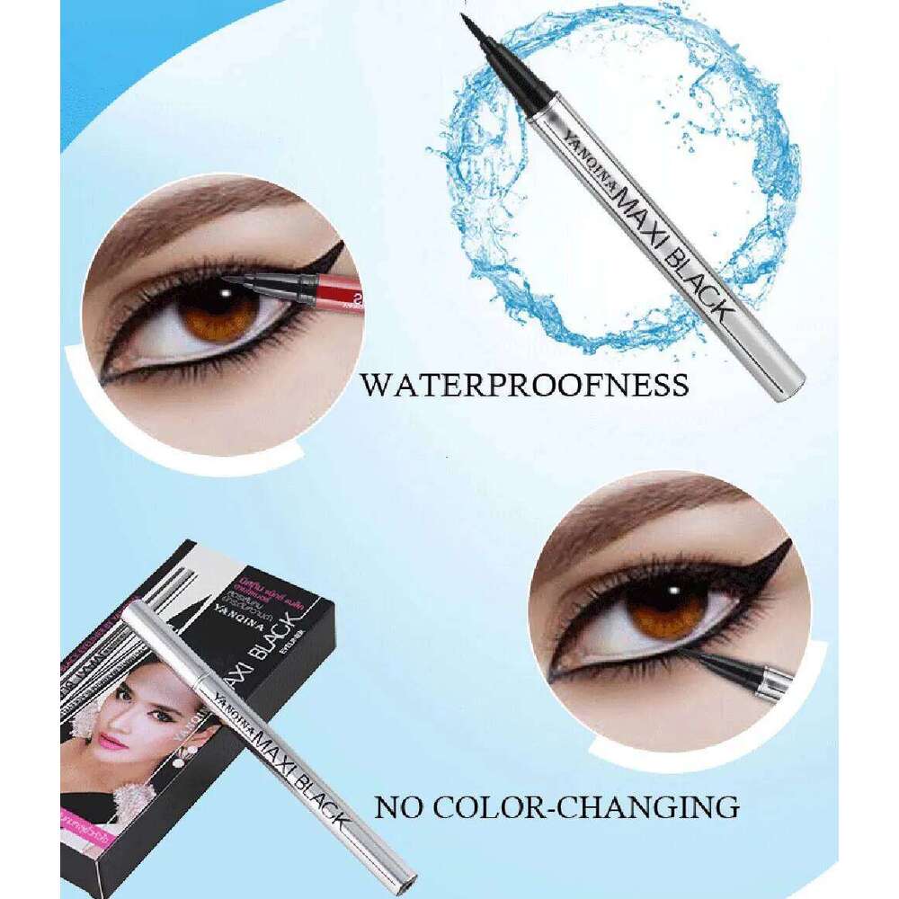 YANQINA Waterproof Makeup Black Liquid Eyeliner Pen Make Up Eye Liner Long-lasting Cosmetics Fast-dry Eyeliners Pencil X250725 X25072