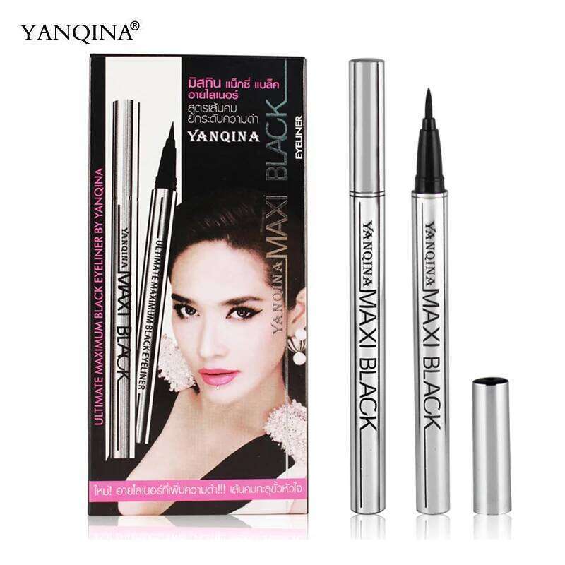 YANQINA Waterproof Makeup Black Liquid Eyeliner Pen Make Up Eye Liner Long-lasting Cosmetics Fast-dry Eyeliners Pencil X250725 X25072