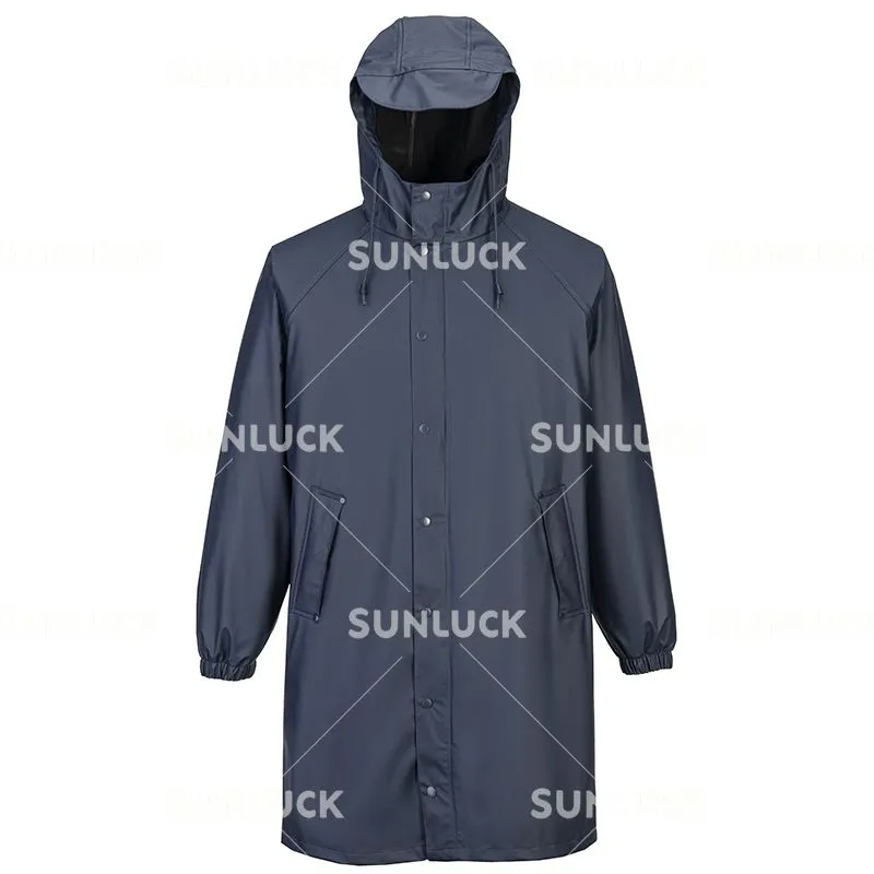cape back blue color raincoat NO.SR08