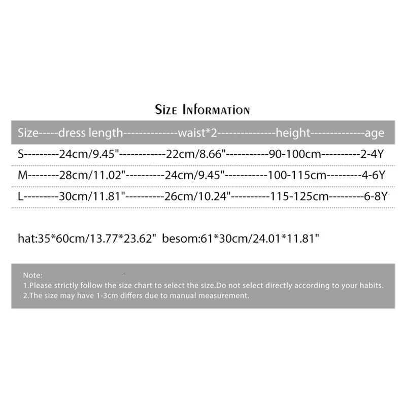 3Pcs Girls Halloween Skirt Kids Par Costume Toddler Tulle Skirt Hat Broom Set Halloween Cosplay Dress Up For Little Girl Z250725