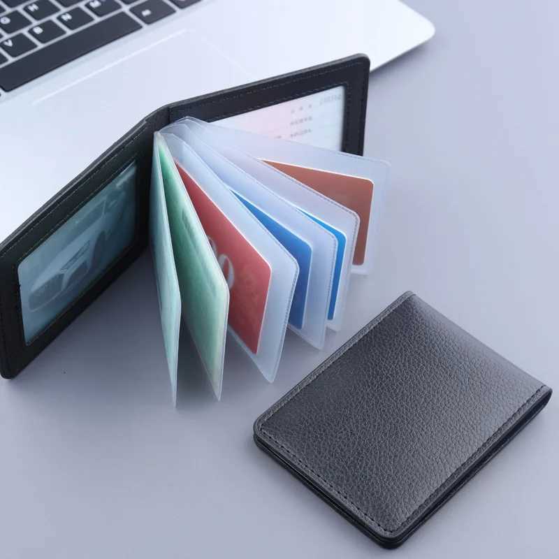 2/4/6/8card slots Pu Leather Driver License Holder On Cover For Car Driving Documents Business Id Pass Certifi e Folder Wallet Z250725