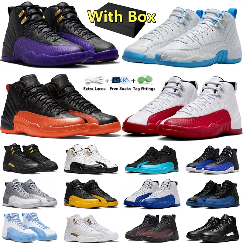 Designer Basketball Shoes 12 12s Sports Sneakers Men Melo Cherry Brilliant Orange Field Purple Blueberry University Blue Gold Game Royal Women Outdoor Trainers