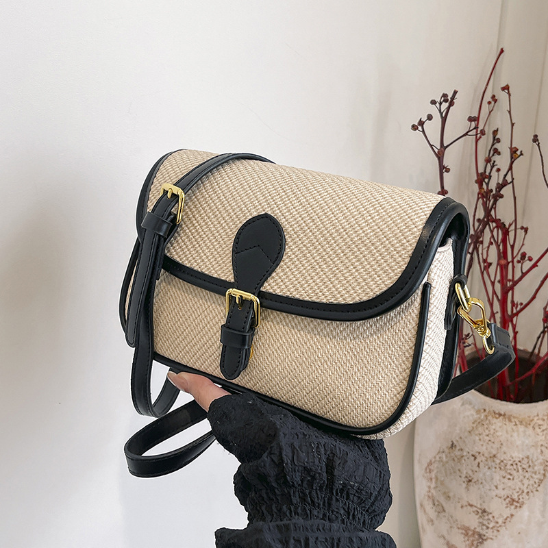 Luxury Brand Designer Bag High-Quality Texture Small Bag For Women 2025 New Trendy Korean Version Single Shoulder Crossbody Retro Fashion Color-Block 