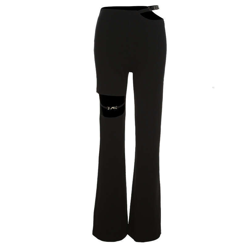2022 Summer New Women's Solid Color Sexy Hollow Slim Fit Casual Pants 286
