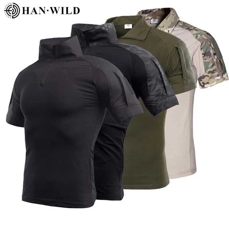 Tactical Shirts Hunting Clothes Combat Shirt Man Summer Camo Tops Casual Training Shirts Wear-resistant Y250724