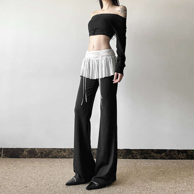 2024 Autumn New Women's Fashion Street Style High Waist Versatile Slimming Straight Casual Pants b31