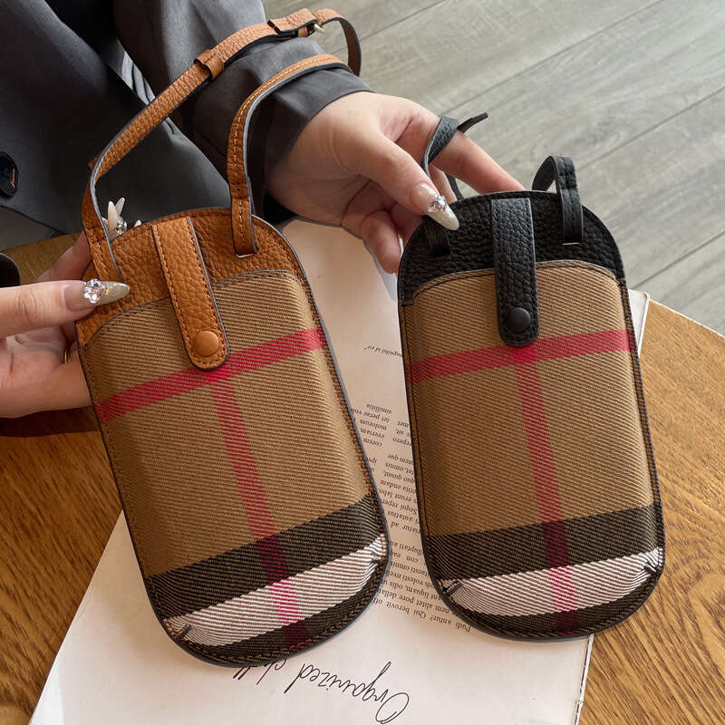 Genuine Leather for Women New Trendy Fashion Canvas Crossbody Lightweight Cowhide Small Phone Bag