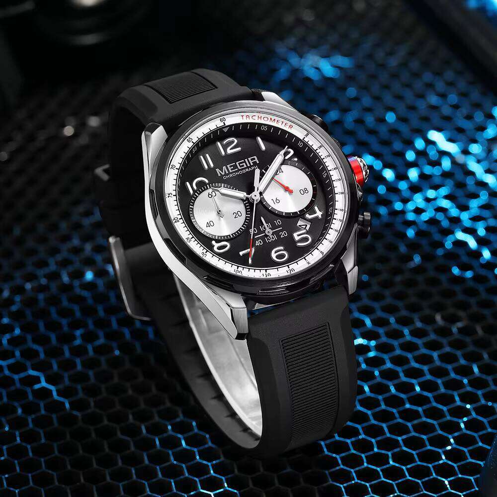 DHwatches MEGIR Men's Sports Watch - Chronograph, Luminous, 30M Waterproof, Silicone Strap, Digital-Analog