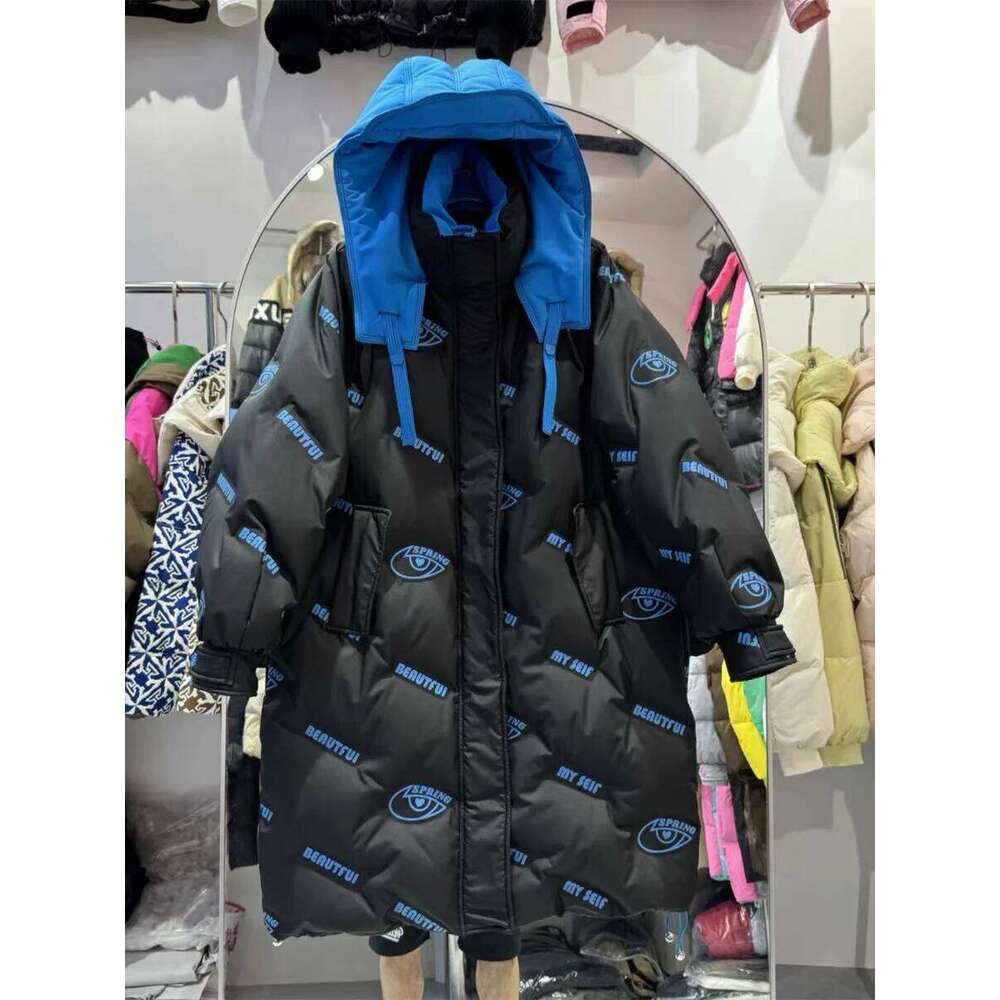 Winter White Duck Hooded Down Jackets New Thickened Warm Cotton Coat Fashion Loose Long Sleeves Parkas Jacket
