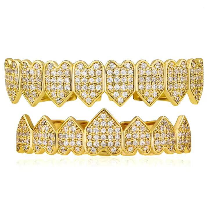 Custom Buss Down Big Stone Grillz 925 Sterling Silver 8 on 8 Fang Iced Out Vvs Moissanite Diamond Grillz for Men Teeth