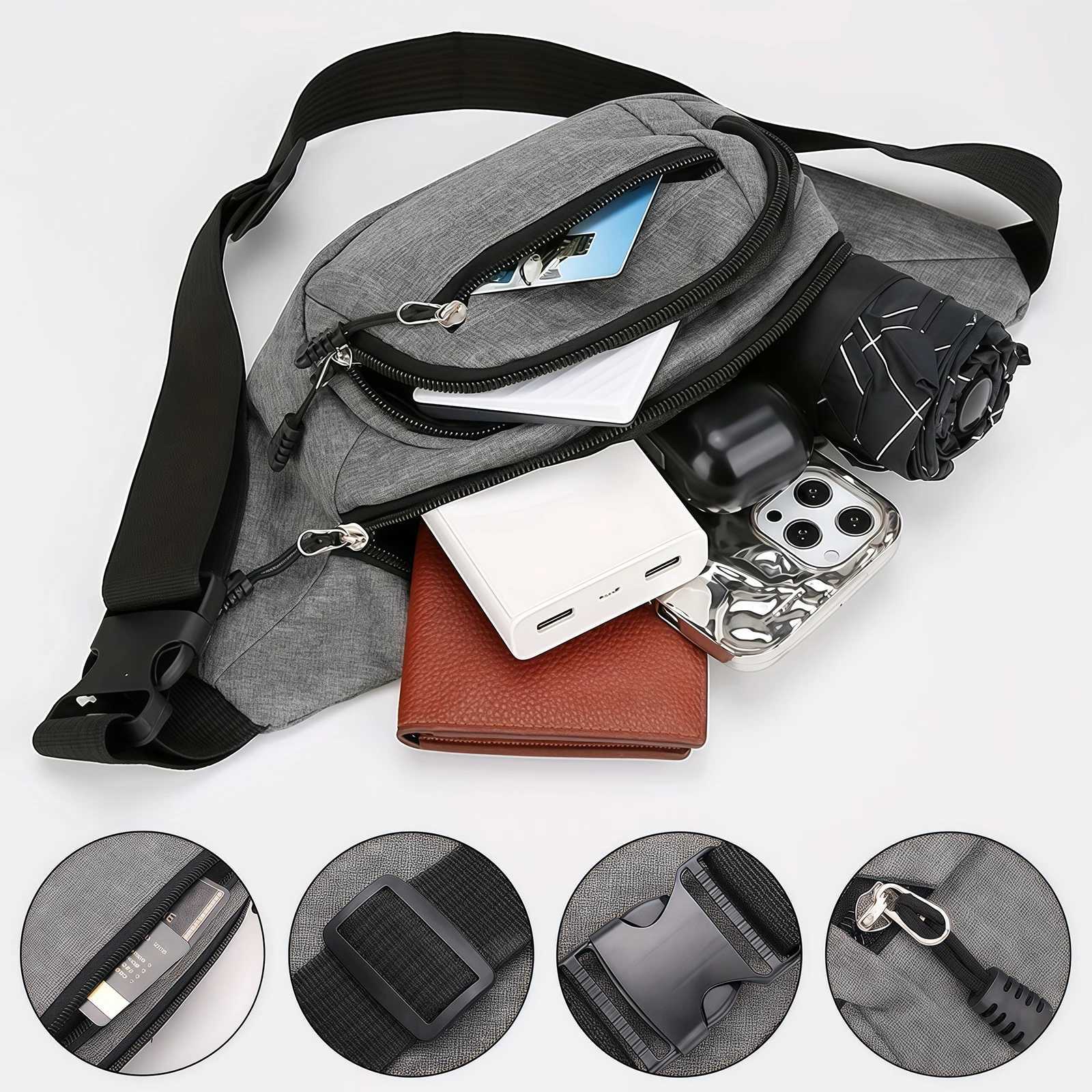 Mobile Waist Bag For Both Men And Women Multifunctional Large Capacity Anti-Splash Business Wear-resistant Structure SiteAZMT Y250724