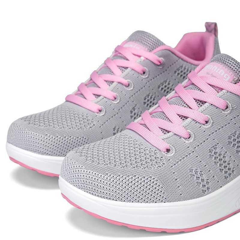 Womens Fi Casual Sneakers Breathable Mesh Air-Cushioned Summer Shoes Comfortable Heightening Female Footwear XJ250725