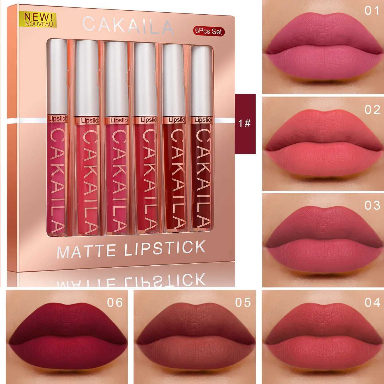 6 Pack Lip Gloss Set Matte And Long-Lasting Color RetentionXJ250724
