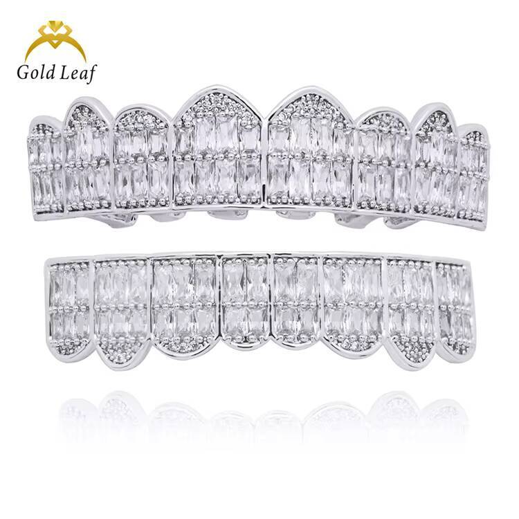 Goldleaf Jewelry Hip Hop Loose Moissanite Teeth Braces Brilliant Moissanite Teeth Grill