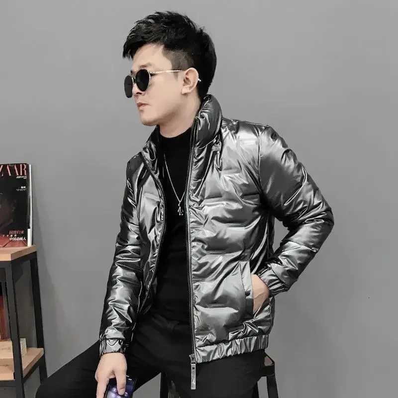 Parkas Lightweight Puffer Down Jackets for Men Slim Fit Padding Short Mens Padded Coat Glossy Fashion 2024 Korean Luxury Clothing X250725