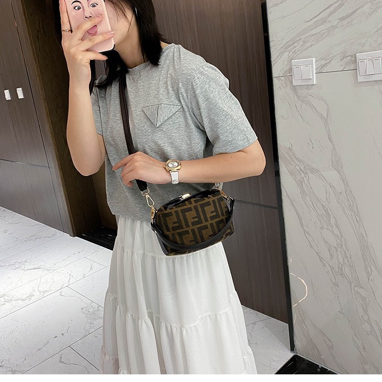 2025 Arrival Vintage Printed Single-shoulder Bag Handbag Bag for Women Retro Monogram Pillow Bag