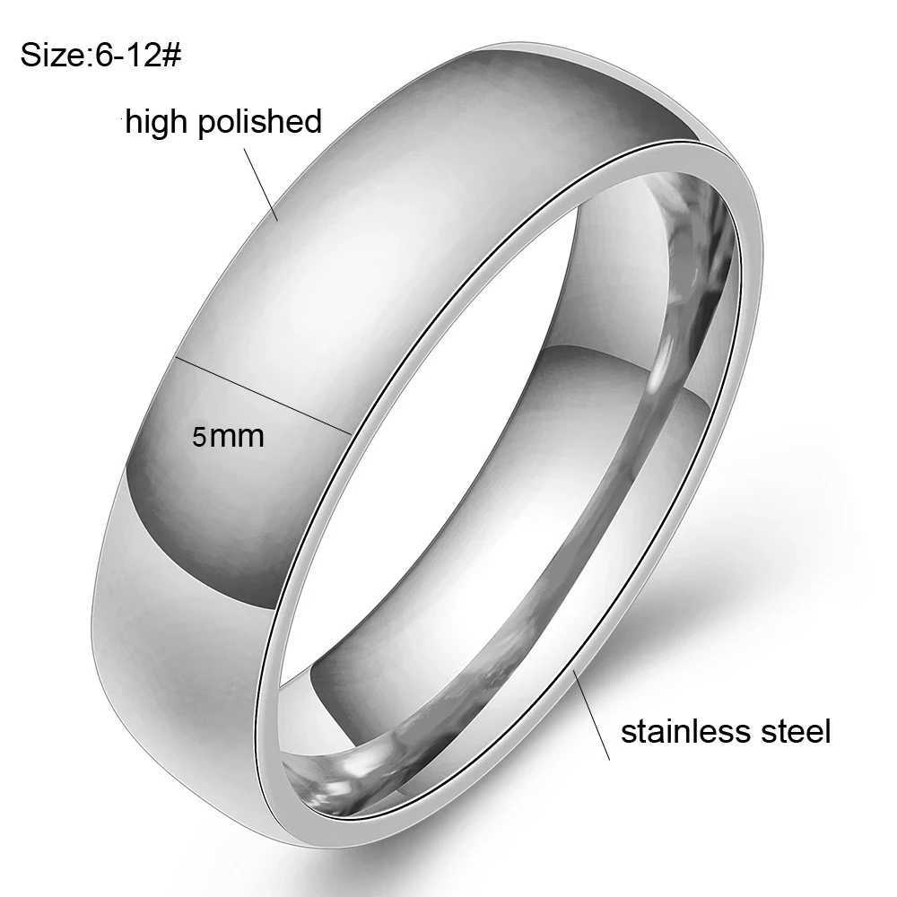 Fashion Wedding Band Couple Ring Customized Name Date Love Information Promise Alliance Anniversary Personalized Gift for Women W250417