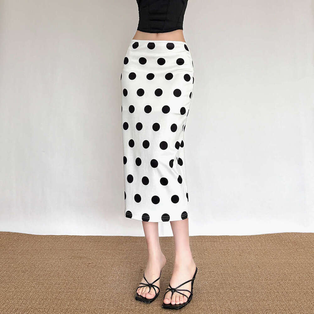 2025 Summer New Casual High Waist Slimming Elegant Personality Trendy Polka Dot Fashion Women's Skirt 139