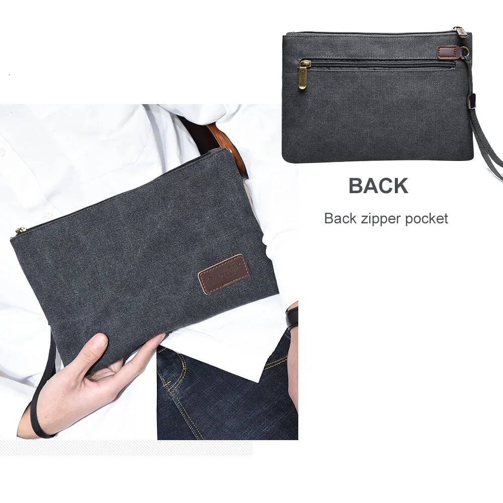 Men's Canvas Business Envelope Bag, Durable And Lightweight Hand-Held Bag
