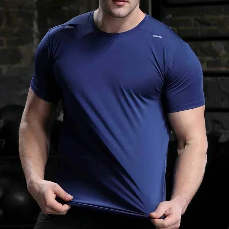 Mens Summer Loose Breathable Short Sleeve Outdoor Cycling Quick Dry Top Running Tracksuits Fitness T-shirts Muscle Tights Y250724