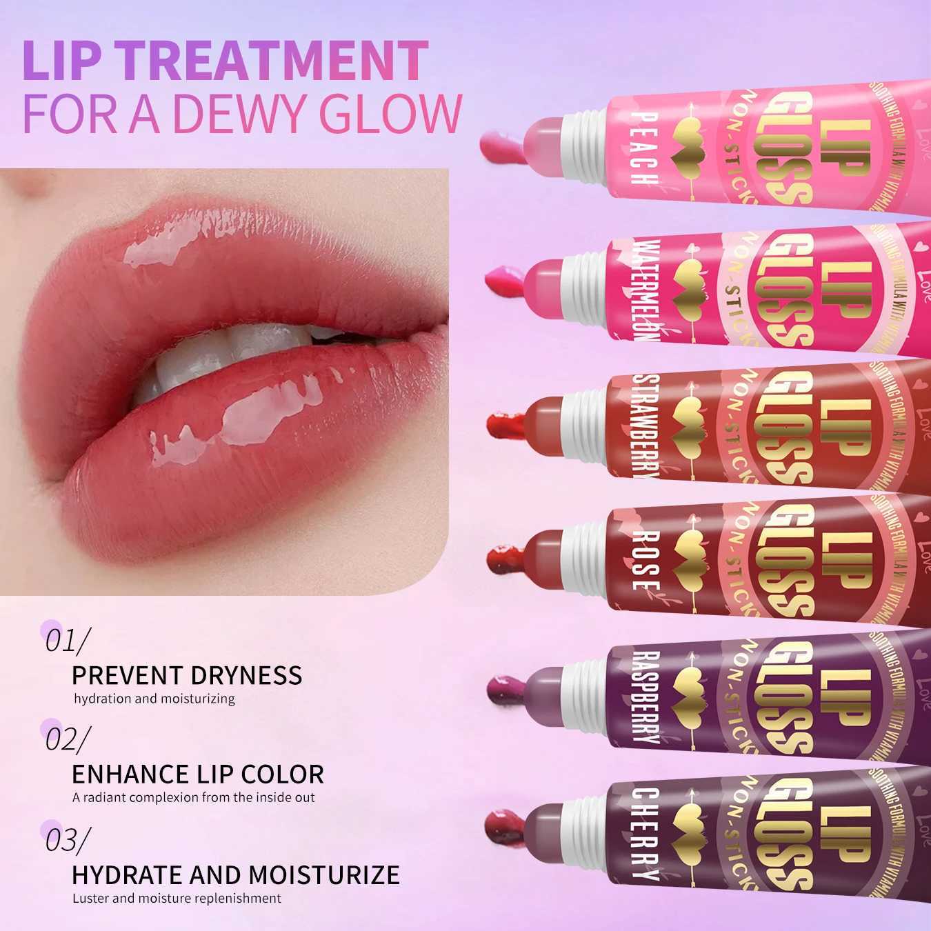 30 pieces/box lip gloss set 6-color lip gloss moisturizing and glossy the best choice for womens gifts and Thanksgiving giftXJ250724