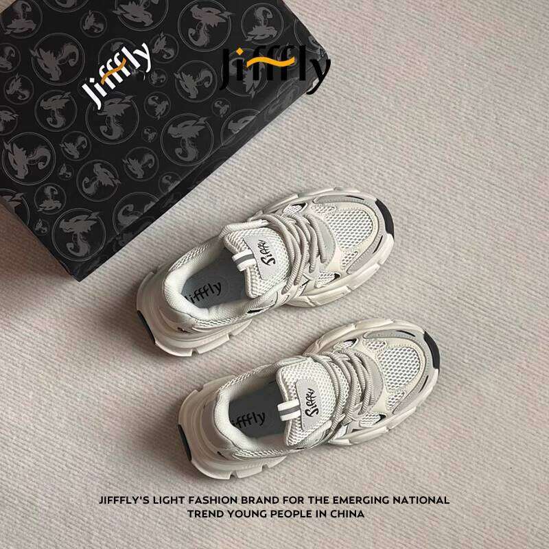Jifffly Women 2025 Summer New Dad Shoes for Short People Height Increasing Thick Lightweight Soft Sole Ultra-light