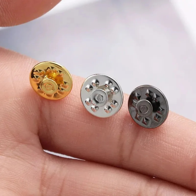 Metal Nail Tie Tack Pins DIY Brooch Accessories Nail Tie Tack Lapel Pin Back Clutch Butterfly Clasp Round Pinch Clip Base Pins 250723