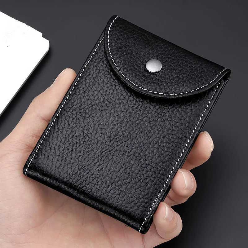 Mens Genuine Leather Card Holder Ultra-thin Fashion Drivers License Credential Bank Cards Case Holders Wallet for Men Z250725