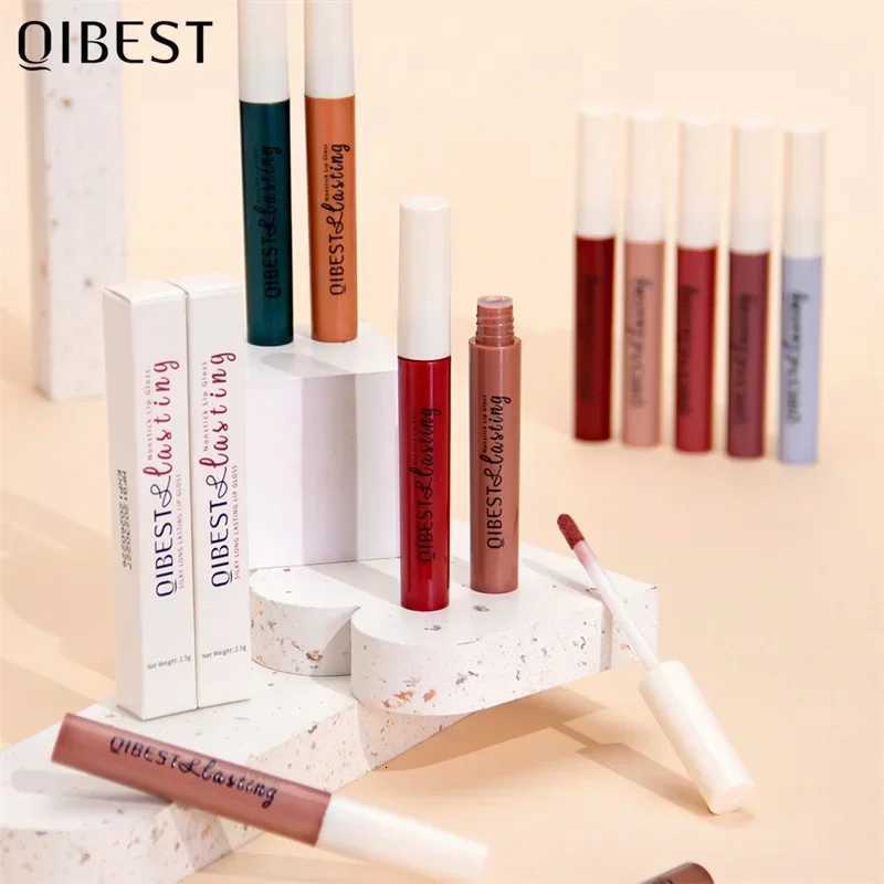 QIBEST 24 Colors Matte Liquid Lipstick Waterproof Long Lasting Velvet Red Lip Gloss Tint Makeup Cosmetic Lipsticks LipglossesXJ250724