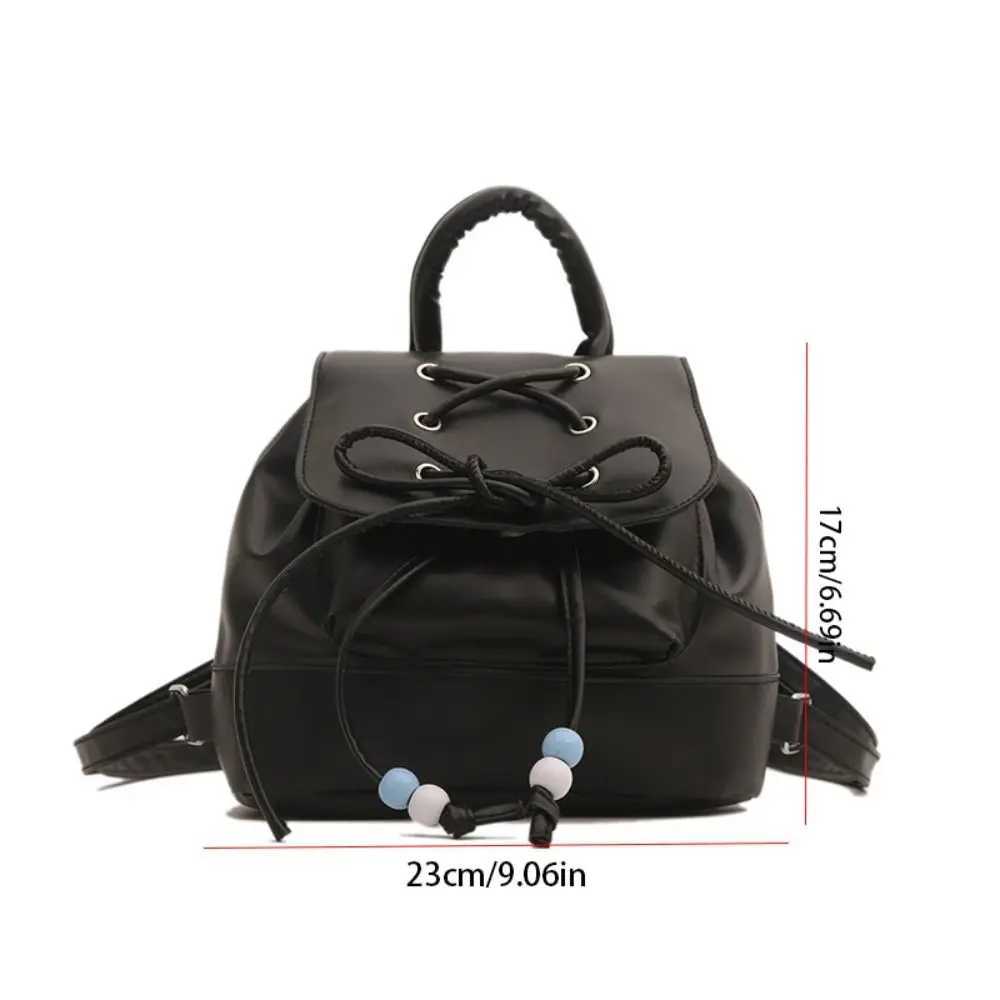 Bowknot Bow Backpack Simple Tie Large Capacity Ballet Style Shoulder Bag Travel Backpack Korean Style School Bag for Ladies Y250724