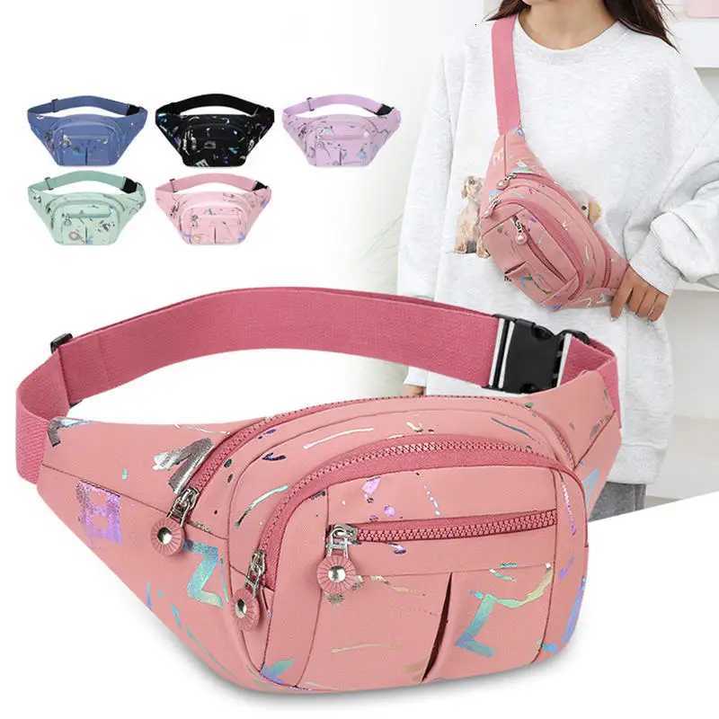 2024 Casual Trendy Waist Bag Lightweight Oxford Fabric Printed Multi-Pocket Fanny Pack Daily Cute Bags Y250724