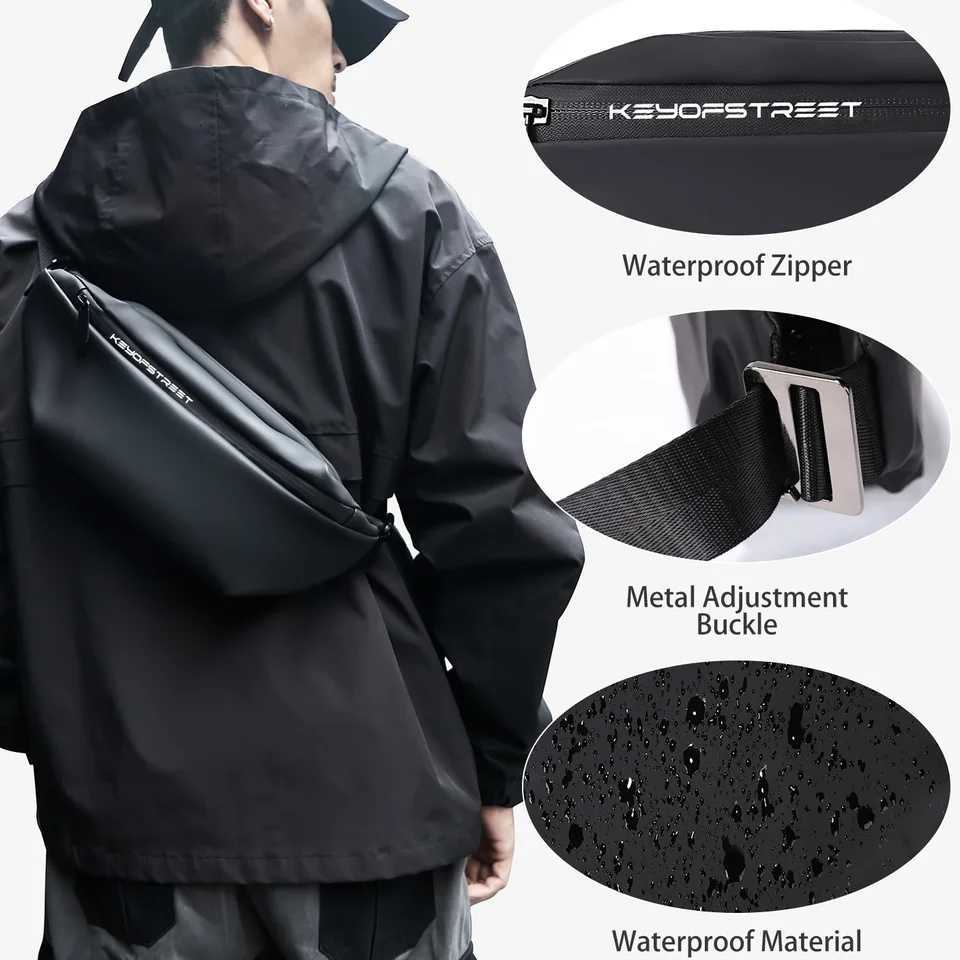 Small Waist Pack for Men Wen Mini Adjustable Waterproof Shoulder Crossbody Bag Casual Black Fanny Belt Wallets Purse Ch Bag Y250724